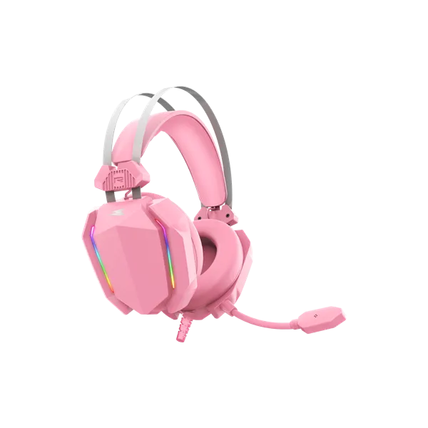 BARACUDA BGH-041P SEAGUL-P gamer fejhallgató mikrofonnal, pink