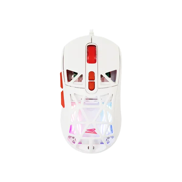 BARACUDA BGM-091W SEAL-W vezetékes gamer egér, 12800 dpi, fehér