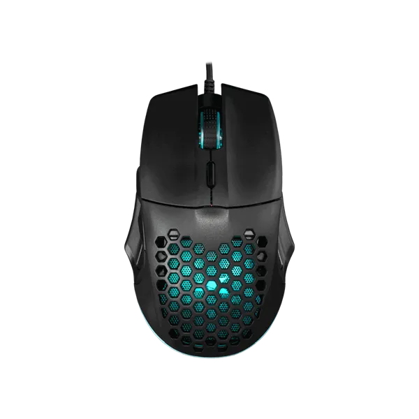 BARACUDA BGM-101B PENGUIN-B vezetékes gamer egér, 3600 dpi, rainbow MX8736B, fekete