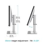 BenQ Monitor 27" - MA270U (IPS, MAC, 16:9, 3840x2160, 5ms, 400cd/m2, 2xHDMI, USB, Speaker, Pivot, mag.áll., VESA) - Image 7