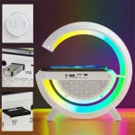 BLACKBIRD Bluetooth Hangszóró, vezeték nélküli telefontöltés, LED-es, Fehér - Image 2