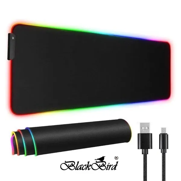 BLACKBIRD Egérpad Gamer MZ-RGB NightHalo  90x40cm 3mm vastag RGB világítással
