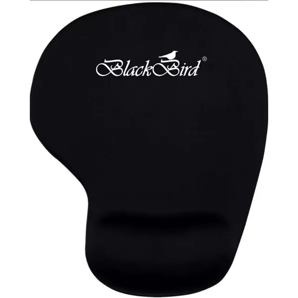 BLACKBIRD Egérpad Office FocusPad ergonómikus zselés  fekete