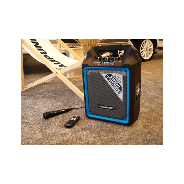 BLAUPUNKT MB06 Bluetooth Party karaoke hangszóró, 1 db mikrofon, 500W, Fekete (RTVBLAS002) - Image 5