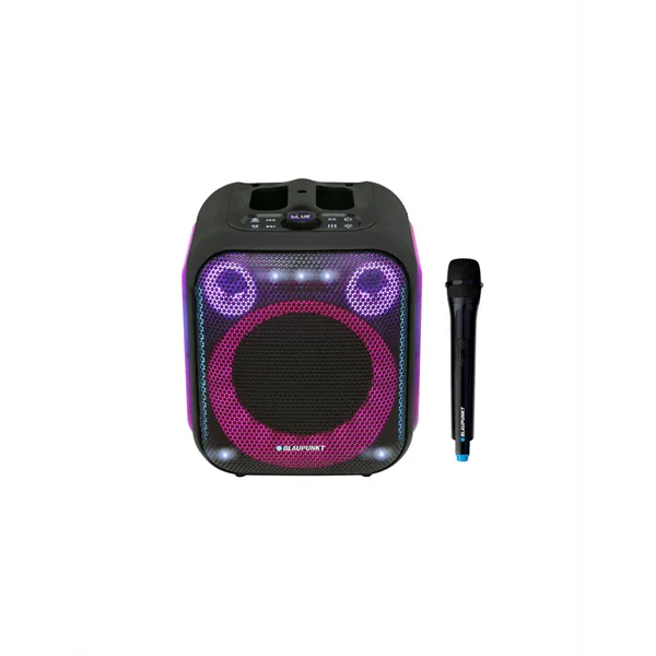 BLAUPUNKT PB6LED Hordozható Bluetooth hangszóró, LED, Karaoke, Fekete (RTVBLAS033) - Image 3