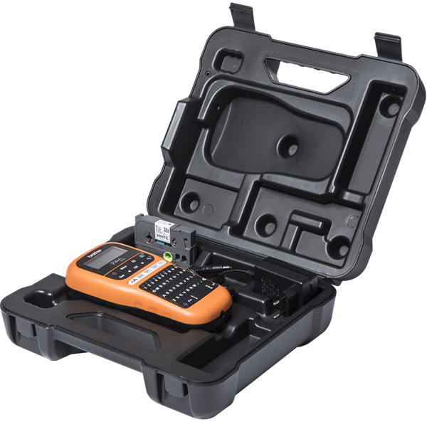 BROTHER Címkenyomtató PT-E110, ipari (kézi), 20mm/mp, QWERTY billentyűzet, TZe/HGe szalag 12mm-ig, hordtáskával - Image 7