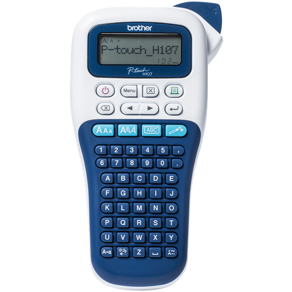 BROTHER Címkenyomtató PT-H107, kézi, thermál, 20mm/mp, ABC billenytűzet, TZe szalag 3,5-12mm - Image 2