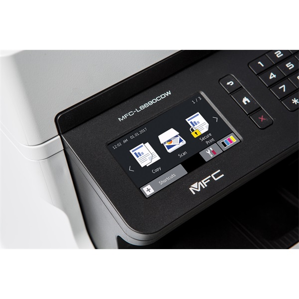 BROTHER Lézer MFP NY/M/S/F MFC-L8690CDW, A4, színes, 31 lap/perc, WiFi/LAN/USB, DADF, full duplex, 2400x600dpi, 512MB - Image 10