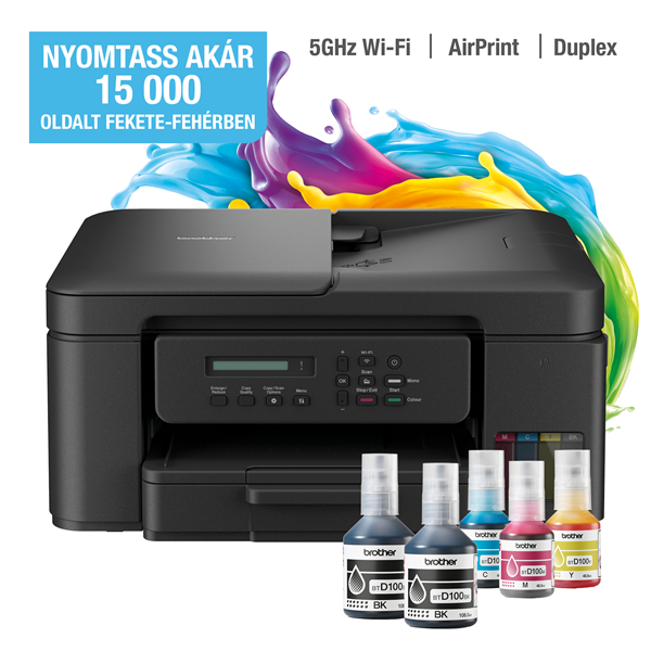 BROTHER Tintasugaras MFP NY/M/S DCP-T730W, színes, 16 lap/perc, WiFi/USB, 6000x1200dpi, ADF, duplex, 128MB - Image 1