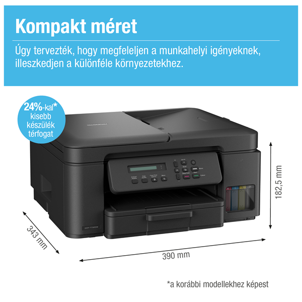 BROTHER Tintasugaras MFP NY/M/S DCP-T730W, színes, 16 lap/perc, WiFi/USB, 6000x1200dpi, ADF, duplex, 128MB - Image 6