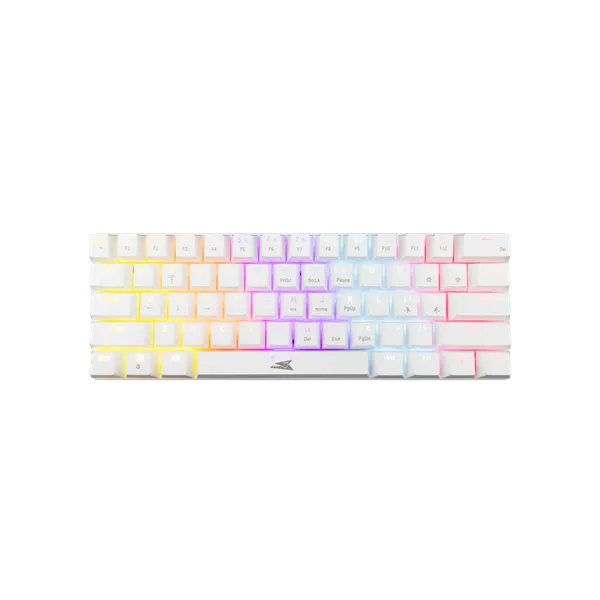 Baracuda DOLPHIN-W/R-US, BGK-03211W/R-US  fehér mechanikus gamer billentyűzet piros kapcsolóval, angol