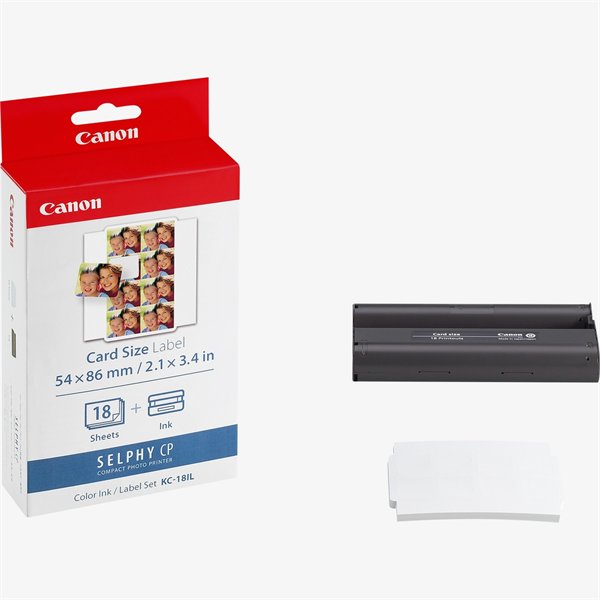 CANON Fotópapír + Tinta, KC-18IL, 18db 54x86mm lap, 22mm x 17,3mm-es matrica - Image 1