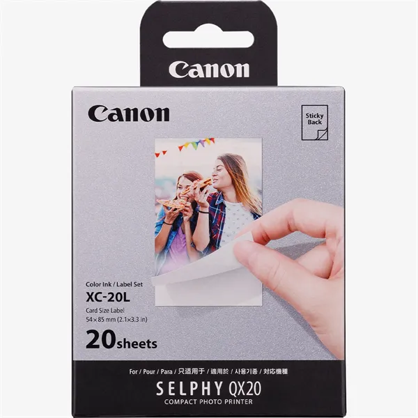 CANON Fotópapír + Tinta, XC-20L, 20db 54 x 85mm, QX20