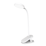 COLORWAY Asztali LED lámpa, Flexible & Clip 2 beépített akkumulátorral Fehér (CW-DL10FCB-W)