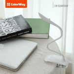 COLORWAY Asztali LED lámpa beépített akkumulátor, flexibilis, felcsiptethető, 5500-6000k, 115 lm, fehér (CW-DL04FCB-W) - Image 5