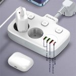 COLORWAY Hálózati elosztó, CW-CHE24PDW, 2 dugalj, 3xUSB-A, 1xUSB-C 2m, fekete - Image 5