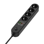 COLORWAY Hálózati elosztó, CW-CHE44PDB, 4 tápcsatlakozó/4USB (C típusú PD20W + 3USB QC3.0) (45W) Fekete 2M - Image 2