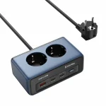 COLORWAY Hálózati és USB elosztó, 2 dugalj, 2x220V/1xUSB-A/2xUSB-C (GaN45W)