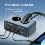 COLORWAY Hálózati és USB elosztó, 2 dugalj, 2x220V/1xUSB-A/2xUSB-C (GaN45W) - Image 8