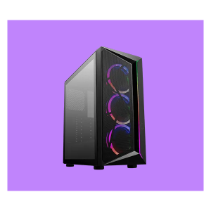 COOLER MASTER Ház Midi ATX CMP 510, 3x ARGB Ventilátor, Tápegység nélkül, Üvegfalú, fekete