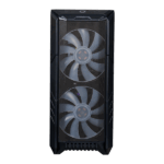 COOLER MASTER Ház Midi ATX HAF 500 ARGB + 4db Ventilátor, Tápegység nélkül, Üvegfalú, fekete - Image 5