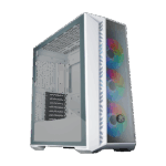 COOLER MASTER Ház Midi ATX MasterBox 520 + 3db Ventilátor + HUB,Tápegység nélkül, Üvegfalú, fehér