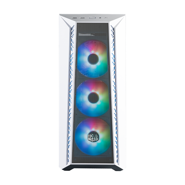 COOLER MASTER Ház Midi ATX MasterBox 520 + 3db Ventilátor + HUB,Tápegység nélkül, Üvegfalú, fehér - Image 2