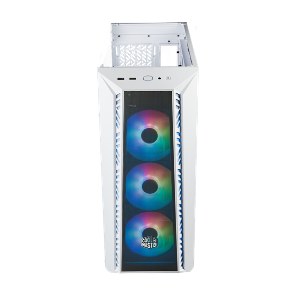 COOLER MASTER Ház Midi ATX MasterBox 520 + 3db Ventilátor + HUB,Tápegység nélkül, Üvegfalú, fehér - Image 3