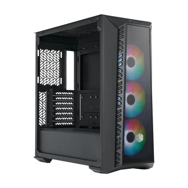 COOLER MASTER Ház Midi ATX MasterBox 520 + 3db Ventilátor + HUB, Tápegység nélkül, Üvegfalú, fekete - Image 5