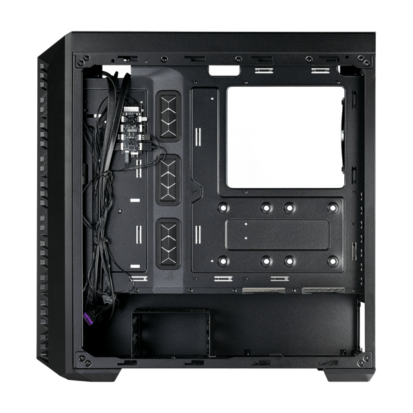 COOLER MASTER Ház Midi ATX MasterBox 520 + 3db Ventilátor + HUB, Tápegység nélkül, Üvegfalú, fekete - Image 6