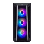 COOLER MASTER Ház Midi ATX MasterBox MB520 ARGB + 4db Ventilátor, Tápegység nélkül, Üvegfalú, Fekete - Image 2