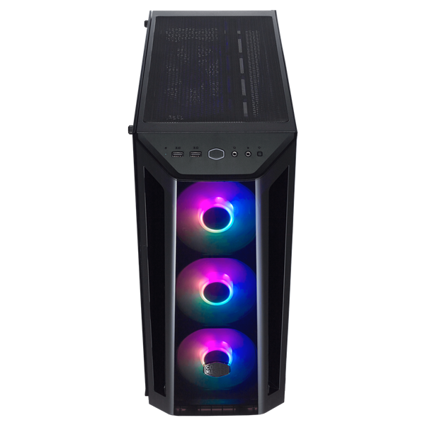 COOLER MASTER Ház Midi ATX MasterBox MB520 ARGB + 4db Ventilátor, Tápegység nélkül, Üvegfalú, Fekete - Image 3