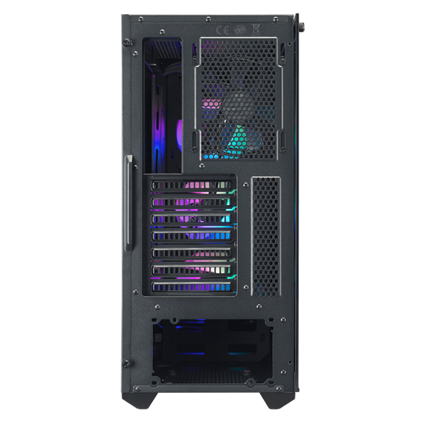 COOLER MASTER Ház Midi ATX MasterBox MB520 ARGB + 4db Ventilátor, Tápegység nélkül, Üvegfalú, Fekete - Image 4
