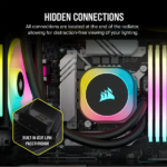 CORSAIR CPU hűtő iCUE LINK H100i RGB AIO (vízhűtés), 2 Ventilátorots, LGA1700 támogatással, fekete - Image 4
