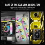 CORSAIR CPU hűtő iCUE LINK H100i RGB AIO (vízhűtés), 2 Ventilátorots, LGA1700 támogatással, fekete - Image 8