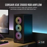 CORSAIR Ház Mini-ITX 2000D RGB AIRFLOW, SFX Tápegység nélkül, fekete - Image 2