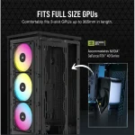 CORSAIR Ház Mini-ITX 2000D RGB AIRFLOW, SFX Tápegység nélkül, fekete - Image 4