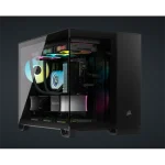 CORSAIR Ház Micro-ATX 2500X, Tápegység nélkül, Edzett Üveg, fekete