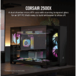 CORSAIR Ház 2500X, Tápegység nélkül, Edzett Üveg, fekete - Image 2