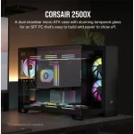 CORSAIR Ház Micro-ATX 2500X, Tápegység nélkül, Edzett Üveg, fekete - Image 2