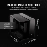 CORSAIR Ház Micro-ATX 2500X, Tápegység nélkül, Edzett Üveg, fekete - Image 5