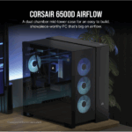 CORSAIR Ház 6500D AIRFLOW Dual Chamber, Tápegység nélkül, Edzett Üveg, fekete - Image 2