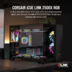 CORSAIR Ház iCUE LINK 2500X RGB, 2x RX120 RGB Ventilátor, Tápegység nélkül, Edzett Üveg, fekete - Image 3