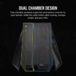 CORSAIR Ház iCUE LINK 2500X RGB, 2x RX120 RGB Ventilátor, Tápegység nélkül, Edzett Üveg, fekete - Image 5