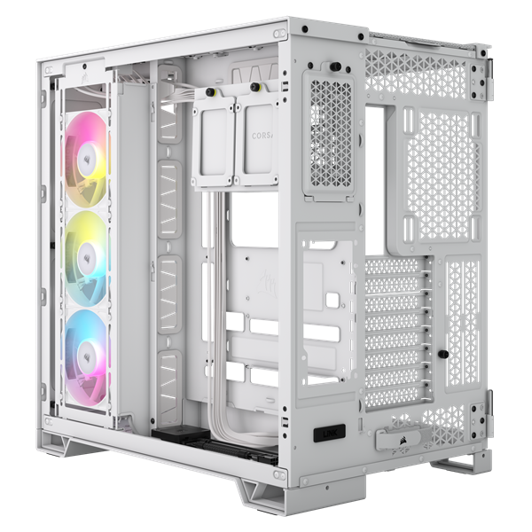 CORSAIR Ház iCUE LINK 6500X RGB, 3x iCUE LINK RX120 RGB Ventilátor, Tápegység nélkül, Edzett Üveg, fehér - Image 11