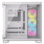 CORSAIR Ház iCUE LINK 6500X RGB, 3x iCUE LINK RX120 RGB Ventilátor, Tápegység nélkül, Edzett Üveg, fehér - Image 14