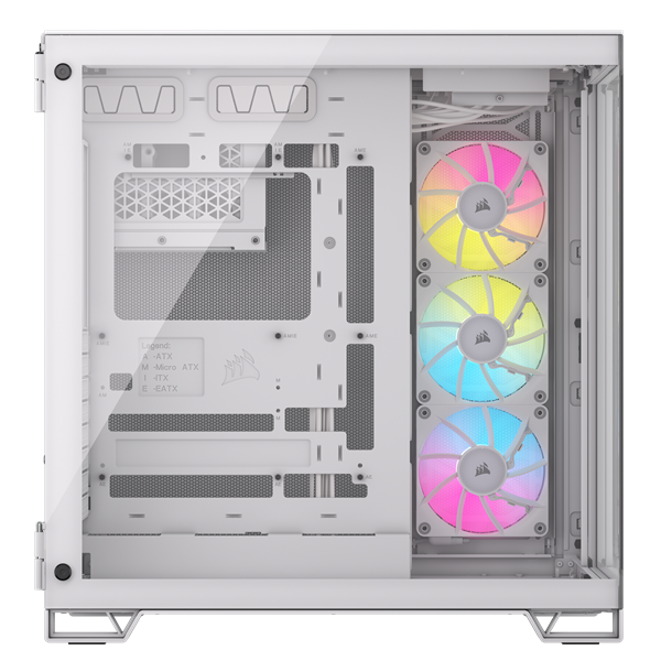 CORSAIR Ház iCUE LINK 6500X RGB, 3x iCUE LINK RX120 RGB Ventilátor, Tápegység nélkül, Edzett Üveg, fehér - Image 14