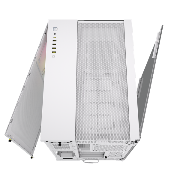 CORSAIR Ház iCUE LINK 6500X RGB, 3x iCUE LINK RX120 RGB Ventilátor, Tápegység nélkül, Edzett Üveg, fehér - Image 16