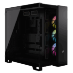 CORSAIR Ház iCUE LINK 6500X RGB, 3x iCUE LINK RX120 RGB Ventilátor, Tápegység nélkül, Edzett Üveg, fekete