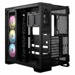 CORSAIR Ház iCUE LINK 6500X RGB, 3x iCUE LINK RX120 RGB Ventilátor, Tápegység nélkül, Edzett Üveg, fekete - Image 3